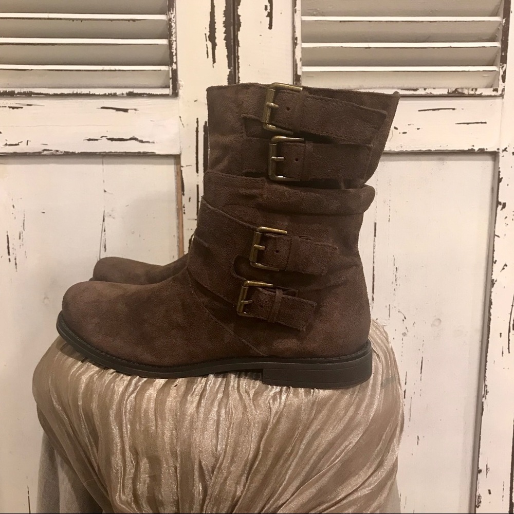 Nine West vintage brown suede and leather booties